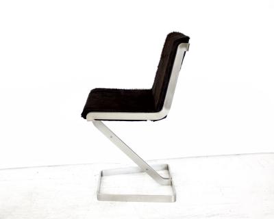  Forma Nova Italian Stainless Steel Desk Chair by Forma Nova circa 1970