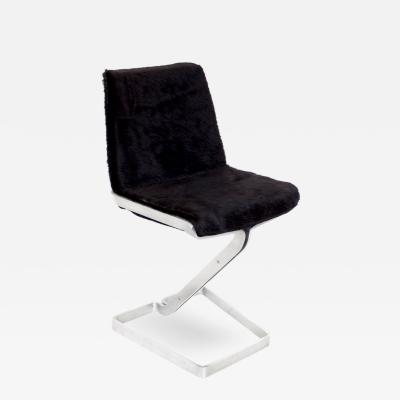  Forma Nova Italian Stainless Steel Desk Chair by Forma Nova circa 1970