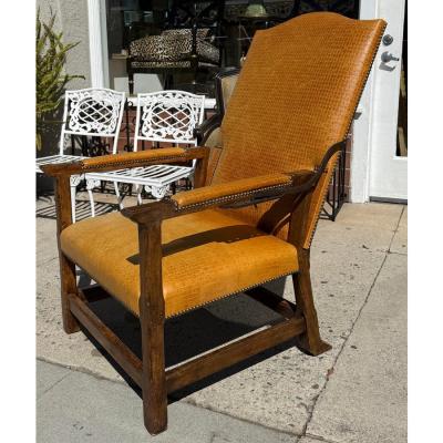  Formations Formations Furniture Woven Italian Leather Ratchet Reclining Chair