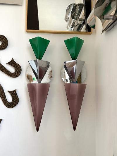  Foscarini Pair of Wassily Sconces by Tihani and Mancini for Foscarini Italy 1980s