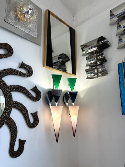  Foscarini Pair of Wassily Sconces by Tihani and Mancini for Foscarini Italy 1980s