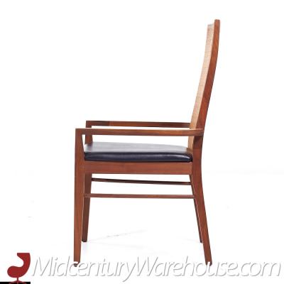  Founders Furniture Company Founders Mid Century Walnut and Cane Dining Chairs Set of 6