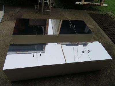  Founders Furniture Company Milo Baughman Chrome Floating Bar Cabinets Credenza Mid Century Modern Founders