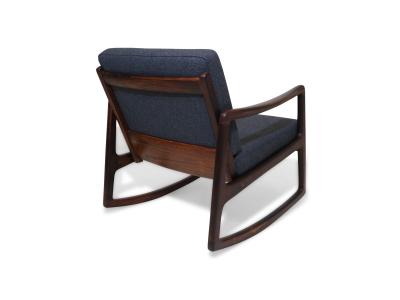 France Daverkosen Ole Wanscher Brazilian Rosewood Danish Rocking Lounge Chair