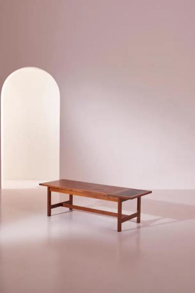  France S n France Son solid teak extendable coffee table Denmark 1960s