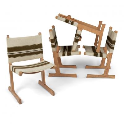  France Son Four Mid Century Cantilevered Side Chairs by Ditte and Adrian Heath