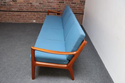  France and Son Danish Modern Four Seat Teak Senator Sofa by Ole Wanscher for France and Son