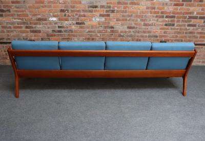  France and Son Danish Modern Four Seat Teak Senator Sofa by Ole Wanscher for France and Son