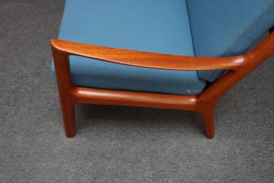 France and Son Danish Modern Four Seat Teak Senator Sofa by Ole Wanscher for France and Son