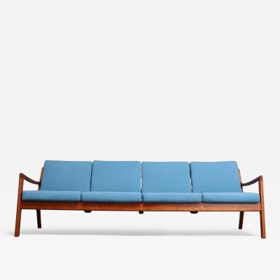  France and Son Danish Modern Four Seat Teak Senator Sofa by Ole Wanscher for France and Son