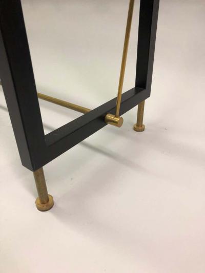  Franco Albini Franca Helg Italian Midcentury Steel Brass and Glass Cantilevered Console Franco Albini