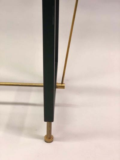  Franco Albini Franca Helg Italian Midcentury Steel Brass and Glass Cantilevered Console Franco Albini