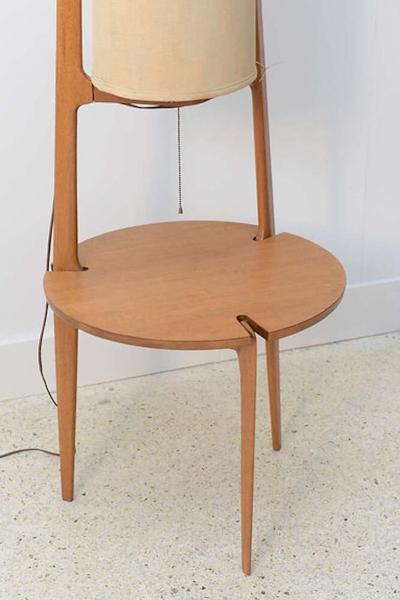  Franco Albini Franca Helg Rare Italian Modern Walnut Standing Lamp Table Franco Albini and Franca Helg