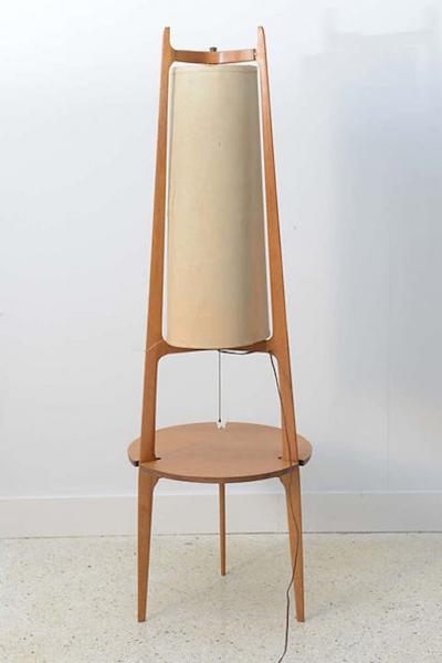  Franco Albini Franca Helg Rare Italian Modern Walnut Standing Lamp Table Franco Albini and Franca Helg