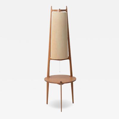  Franco Albini Franca Helg Rare Italian Modern Walnut Standing Lamp Table Franco Albini and Franca Helg