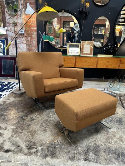 Franco Campo Carlo Graffi Mid Century Italian Lounge Chair by Franco Campo For F lli Saporiti 1960s