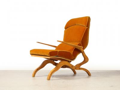  Franco Campo Carlo Graffi Rare Lounge Chair by Franco Campo Carlo Graffi