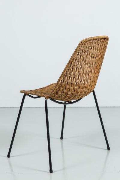  Franco Campo Carlo Graffi Wicker and Iron Chairs by Carlo Graffi et Franco Campo Ten Available 
