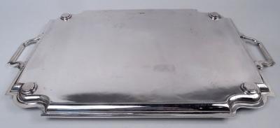  Frank Cobb Co Ltd Antique English Art Deco Sterling Silver Tea Tray 1932