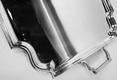  Frank Cobb Co Ltd Antique English Art Deco Sterling Silver Tea Tray 1932