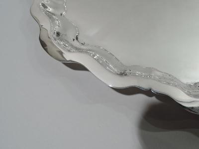 Frank W Whiting Frank M Whiting Chippendale Sterling Silver 14 Inch Piecrust Tray