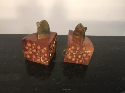  Frankart Inc THREE MODERN PAIR OF HORSE MICE AND SNAIL BOOKENDS PRICED PER PAIR