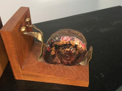  Frankart Inc THREE MODERN PAIR OF HORSE MICE AND SNAIL BOOKENDS PRICED PER PAIR