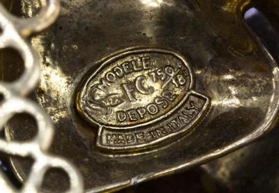  Frascarolo FRASCAROLO 18K YELLOW GOLD PANTHER BLACK ENAMEL NECKLACE