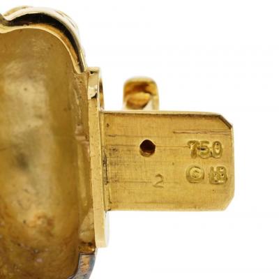  Frascarolo Frascarolo 18K Yellow Gold Diamond Ruby Lion Head Bracelet