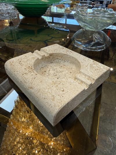  Fratelli Mannelli Fratelli Mannelli Italian Travertine Square Ashtray