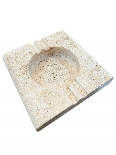  Fratelli Mannelli Fratelli Mannelli Italian Travertine Square Ashtray