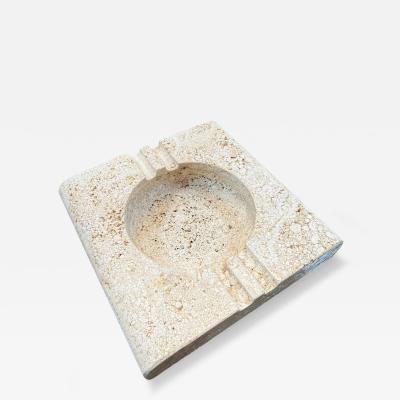  Fratelli Mannelli Fratelli Mannelli Italian Travertine Square Ashtray