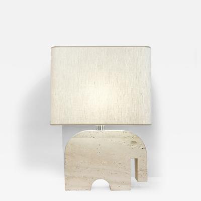  Fratelli Mannelli Mid Century Travertine Elephant Table Lamp by Fratelli Mannelli for Signa