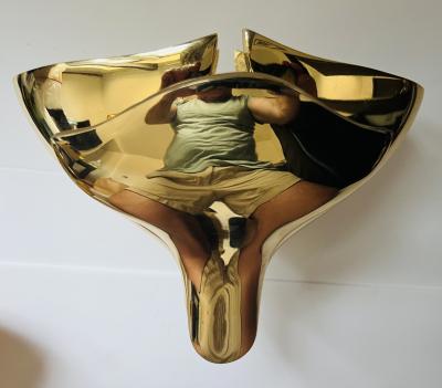  Fratelli Martini Pair of Fratelli Martini Bronze Floral Italian 1980s Wall Lamps