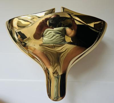  Fratelli Martini Set of Five Fratelli Martini Polished Bronze 1980 Italian Wall Lights