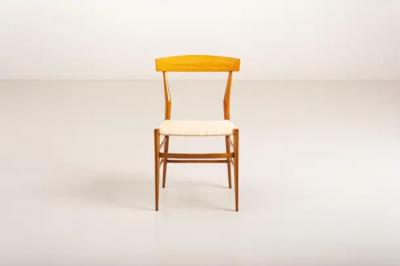  Fratelli Podest Fratelli Podest 4 Chairs Model P5 with Drawn Guinea Cane Top Chiavari 1970s