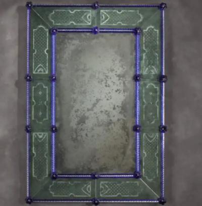  Fratelli Tosi 2 Italian 18th Century Style Antiqued Venetian Murano Glass Mirrors by Tosi