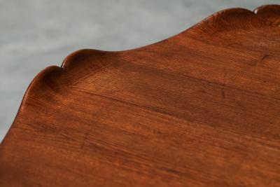  Frederick Parker Sons Frederick Parker Sons Scalloped Side Table in Solid Oak England Early 20th C