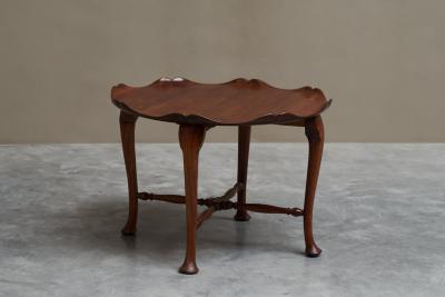  Frederick Parker Sons Frederick Parker Sons Scalloped Side Table in Solid Oak England Early 20th C