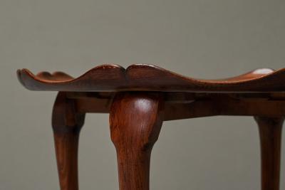  Frederick Parker Sons Frederick Parker Sons Scalloped Side Table in Solid Oak England Early 20th C