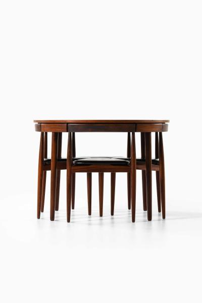  Frem Rojle Hans Olsen Dining Set in Teak and Leather by Frem R jle 1960s