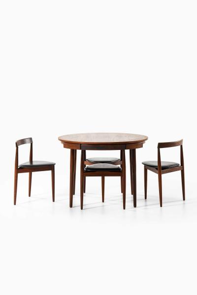  Frem Rojle Hans Olsen Dining Set in Teak and Leather by Frem R jle 1960s