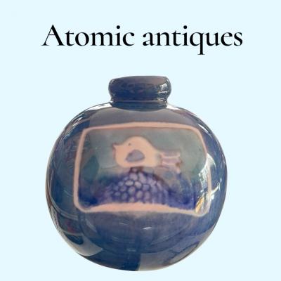  Freres Cloutier 1970s Studio Pottery ceramic vase by Cloutier brothers