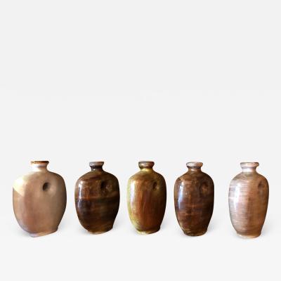  Freres Cloutier Set of Five Glazed Ceramic Gourds