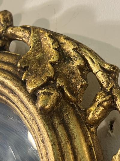  Friedman Brothers GILT WOOD ACORNS BRANCHES AND LEAVES BEVELED MIRROR