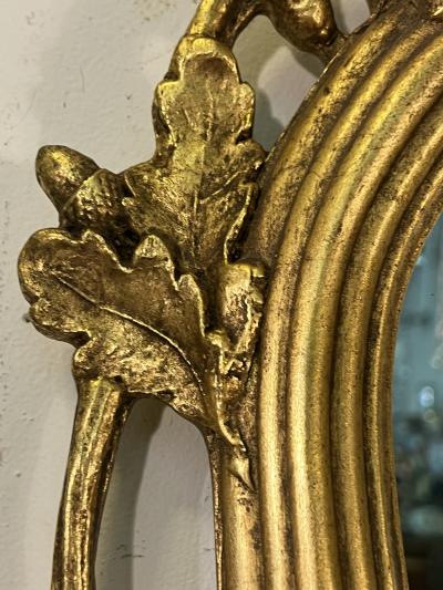  Friedman Brothers GILT WOOD ACORNS BRANCHES AND LEAVES BEVELED MIRROR