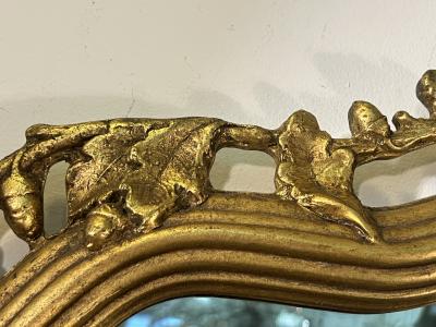  Friedman Brothers GILT WOOD ACORNS BRANCHES AND LEAVES BEVELED MIRROR