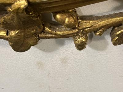 Friedman Brothers GILT WOOD ACORNS BRANCHES AND LEAVES BEVELED MIRROR