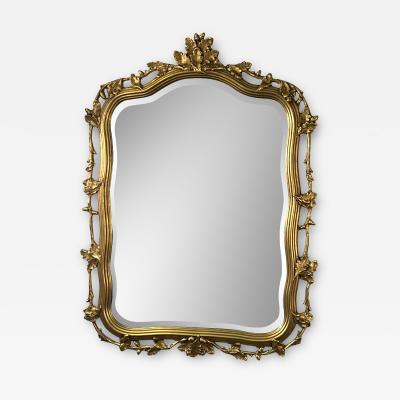  Friedman Brothers GILT WOOD ACORNS BRANCHES AND LEAVES BEVELED MIRROR