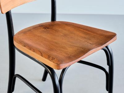  Frits Schlegel Set of Six Frits Schlegel Husum Chairs in Elm Fritz Hansen Denmark 1930s